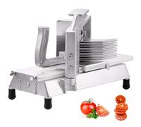 FHSLKXIM Trancheuse À Tomates Commerciale, Coupe-Fruits Manuels De 3/16 Pouces, Machine De Découpe De Légumes Polyvalente avec Planche À Découper Intégrée pour Restaurant