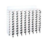 FHSLKXIM Wall-Mounted Acrylic Cell Phone Locker - 80 Slots Transparent Storage Cabinet for Classroom & Office - Desktop Cell Phone Holder Box,80Slots
