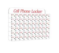 FHSLKXIM Wall Mounted Cell Phone Storage Locker Cabinet with 25 Slots for School Classroom and Factory Clear Acrylic Secure Key Lock System Organize and Protect Phones,60 Slots