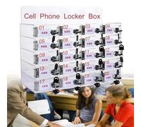 FHSLKXIM Wall Mounted Cell Phone Storage Locker with Door Locks and Keys Clear Acrylic Cell Phone Locker Box for Employees 25 Slots Storage Cabinet,20Slots