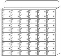 FHSLKXIM White Acrylic Mobile Phone Storage Locker - Wall-Mounted Cell Phone Cabinet with Lock - Thickened Design for Clean Desktop Nization - Secure Storage Box for Phones 60 Units,White,60