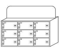 FHSLKXIM White Acrylic Mobile Phone Storage Locker - Wall-Mounted Cell Phone Cabinet with Lock - Thickened Design for Clean Desktop Nization - Secure Storage Box for Phones 60 Units,White,9