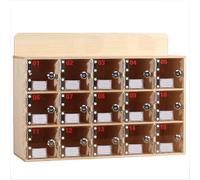 FHSLKXIM Wooden Cell Phone Cabinet Locker with Lock and Keys for Employees Large 20 Bay Cell Phone Locker Box with Acrylic Doors for Labs Troops Gym School Factories and Exam Rooms.,Small,15Bays