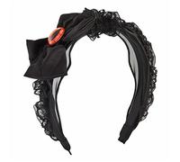 Fhsqwernm Serre-tête punk Halloween mauvais yeux bandeau pour femme noir bandeau plissé
