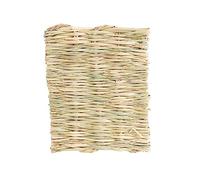 Fhsqwernm Tapis d'herbe pour lapins en paille tissée pour petits animaux naturel litière accessoire de cage de repos