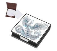 FHTech Store Boîte de rangement créative pour notes et mémos avec motif mosaïque artistique pour la maison, l'école et le lieu de travail (dragon blanc)
