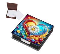 FHTech Store Boîte de rangement créative pour notes et mémos avec motif mosaïque artistique pour la maison, l'école et le lieu de travail (marguerite cœur)
