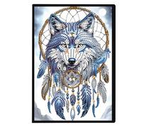 FHTech Store Carnet de croquis 50 pages A5 avec broderie diamant Motif animal Pour adultes