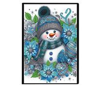 FHTech Store Carnet de croquis de forme spéciale de Noël 50 pages A5 avec broderie diamant pour adultes et enfants