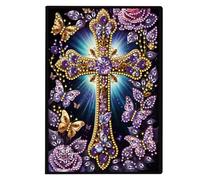 FHTech Store Carnet de croquis de forme spéciale de Noël 50 pages A5 avec broderie diamant pour adultes et enfants