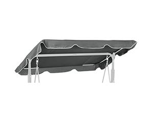 FHU Toit de Rechange pour Balançoire de Jardin, Toit Solaire pour Balançoire, Montage Facile, pour Balançoire Hollywoodienne, Protection contre les Rayons du Soleil, 163 x 110 cm, Anthracite