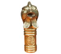 FHUILIJH Bâton de Marche Canne tête de Poulet - Canne en cuivre Pur - Chine Vieux bâton de Marche tête de Canne,Laiton,10cm