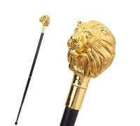 FHUILIJH Bâton de Marche Lion doré - Mode décorative Canne de Marche Hommes - élégante Canne en Alliage,d'or,91cm