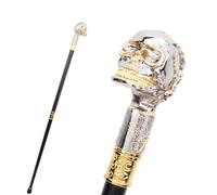 FHUILIJH Canne de Marche crâne pour Hommes et Femmes, Canne de Marche crâne Vintage, pour Un Usage Quotidien Accessoire de scène,A,91cm