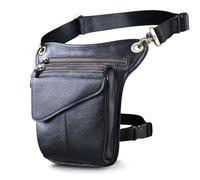 FHUILIJH Cartable de Ceinture rétro médiéval - Sac de Jambe en Cuir de Vachette véritable - pour Sac de Voyage de randonnée, Habillage d'halloween,A1,22cm