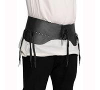 FHUILIJH Ceinture médiévale Vintage - Joint de Taille en Cuir PU médiéval - pour l'interprétation Dramatique COS Photographie Photo Props,Noir,20cm