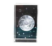 FHUILIJH Clear,80mm, Modèle de Globe Gravé en 3D Décoration Système Solaire Meilleurs Cadeaux d'anniversaire en Astronomie pour Hommes Professeur de Physique et de Sciences
