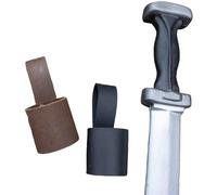 FHUILIJH Fourreau pour épée et dague médiévale - Ceinture pour épée médiévale - Porte-Fourreau à la Taille - pour déguisement d'halloween,Noir,17cm