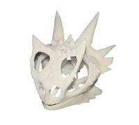 FHUILIJH Modèle de crâne de lézard Cornu Crâne d'animal Modèle de Squelette Figurine pour Collection d'art Peinture Décoration,Blanc,3cm