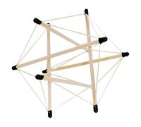 FHUILIJH Modèle de Structure à Tension intégrale à 6 Barres pour l'éducation Scientifique,Blanc,24cm