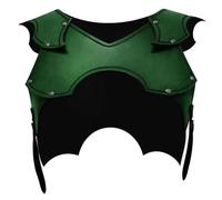 FHUILIJH Plastron Vintage - Armure en Cuir médiévale Renaissance - pour l'interprétation Dramatique COS Photographie Photo Props,Vert,40cm