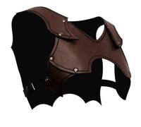 FHUILIJH Plastron Vintage - Armure en Cuir médiévale Renaissance - pour l'interprétation Dramatique COS Photographie Photo Props,Marron,40cm