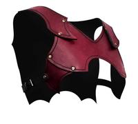 FHUILIJH Plastron Vintage - Armure en Cuir médiévale Renaissance - pour l'interprétation Dramatique COS Photographie Photo Props,Rouge,40cm