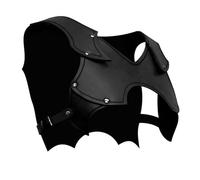 FHUILIJH Plastron Vintage - Armure en Cuir médiévale Renaissance - pour l'interprétation Dramatique COS Photographie Photo Props,Noir,40cm