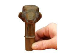 FHUILIJH Poignée en Laiton Vintage Antique Pure Copper bâton de Marche Canne pour bâton de Marche Beau Cadeau,Laiton,11cm