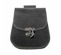 FHUILIJH Porte-Monnaie médiéval Renaissance Retro Waist Bag pour Halloween Cosplay Stage Performance COS Photographie Accessoires,Noir,8cm