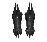 FHUILIJH Protège-Poignets Armure médiévale - Steampunk Multicouche protège-Bras - pour la Performance scénique COS Photographie Accessoires,Noir,30cm