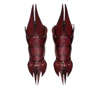 FHUILIJH Protège-Poignets Armure médiévale - Steampunk Multicouche protège-Bras - pour la Performance scénique COS Photographie Accessoires,Rouge,30cm