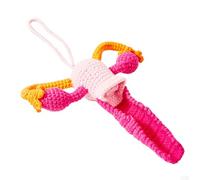 FHUILIJH Rose,17cm, Modèle de l'utérus au Crochet - Modèle tricoté des Organes génitaux externes, de l'utérus et des ovaires - Cadeau gynécologique pour la santé des Femmes, médecins, infirmières