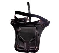 FHUILIJH Sac de Taille médiéval rétro - Sac Pochette médiéval - Sac à Fermeture éclair de Bouton-Pression de ménage Masculin et féminin,Noir,60cm