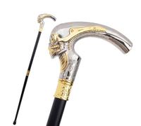 FHUILIJH tête de crâne Canne décorative, bâtons de Marche pour Hommes Femmes, pour Un Usage Quotidien Accessoire de scène,A,91cm