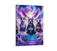 fhujgg Poster d'animaux avec ailes d'ange - Art mural esthétique sur toile pour salon, chambre à coucher, 20 x 30 cm - Style cadre