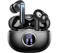 Fhumsh A10 Pro Écouteurs sans fil Bluetooth 5.3 HiFi stéréo 50 heures de lecture Affichage numérique LED Écouteurs avec casque antibruit ENC, écouteurs étanches IPX7 pour salle de sport/course à pied