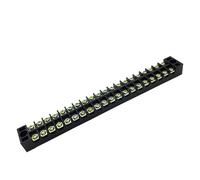 FHVQRCUNS Bornier fixe double TB-1520, connexion de groupe, 15 A, 20 positions, 20 broches, 600 V, avec bornes à vis, barrière, 2 unités par lot