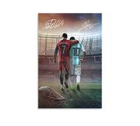 fhzang Poster Messi Ronaldo - Impression sur toile pour maison, salle de bain, chambre à coucher, bureau, salon - Sans cadre : 40 x 60 cm