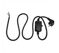 FI Circuit Breaker Socket Residual Current Circuit Breaker Plug with Cable,Personal Protection Adapter EU Plug Black