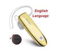 (FI Gold avec sac) Casque Bluetooth New Bee V5.0 sans fil avec microphone, autonomie de 24 heures, mini