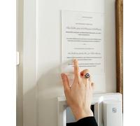 Fi Himaya - Tableau Invocations Islam Entrée et Sortie Maison - Acrylique Transparent 15×21 cm - Rappel Islamique Adhésif - Hadith Authentiques - Cadeau Musulman