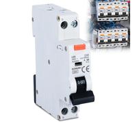 FI/LS Switch-FI Circuit Breaker 16A 30mA-Residual-Breaker 1P+N 6kA-With RCBO Circuit Breaker Protected 16A RCD-230V-Type A-DIN Rail Mount-C Curve