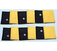 Fiab Kit 12 grandes électrodes en cuir écologique 8 x 12 cm Avec clip 4 mm