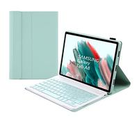FIABANO Etui Folio Clavier pour Samsung Galaxy Tab A8 10.5 (2021) [SM-X200 / SM-X205], Housse de Protection en Simili Cuir Clavier Bluetooth Sans Fil