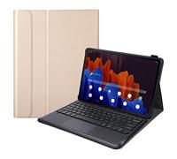 FIABANO Housse clavier Bluetooth sans fil pour Samsung Galaxy Tab S7 Plus (12,5") SM-T970 SM-T976B / Galaxy Tab S7 FE (12,5") SM-T730 SM-T733 SM-T736B