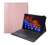 FIABANO Housse clavier Bluetooth sans fil pour Samsung Galaxy Tab S8 Plus (12,5 pouces) SM-X800 SM-X806, étui clavier et souris trackpad