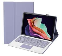 FIABANO Housse de clavier Bluetooth sans fil pour Lenovo Tab P11 2ème génération (TB-350FU/TB-350XU) 11,5" (non compatible avec Lenovo Tab P11), clavier amovible et souris pavé tactile