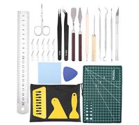 Fiabgum Outils De Bricolage En Vinyle, 29 PCS Kit d'outils de Base, Accessoires Pour Traceur En Acier Inoxydable, Scrapbooking Outils Pour Le Bricolage, CaméEs,Cadeaux, Travaux Manuels Diy Silhouette.