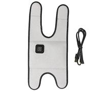 Fiacvrs Coudière chauffante, coudière chauffante réglable avec 3 niveaux de réglage de température, rechargeable par USB, pour les douleurs du coude (gris)